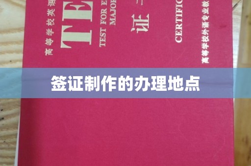 从化签证制作的办理地点