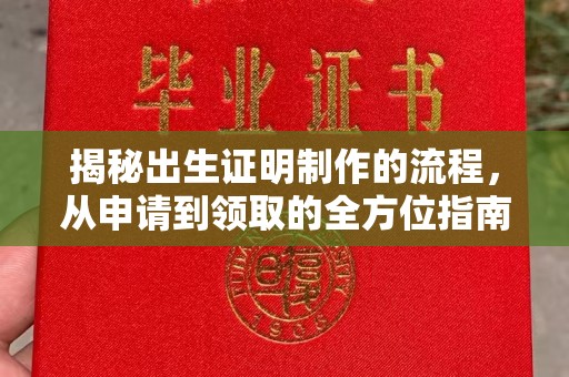 从化揭秘出生证明制作的流程，从申请到领取的全方位指南
