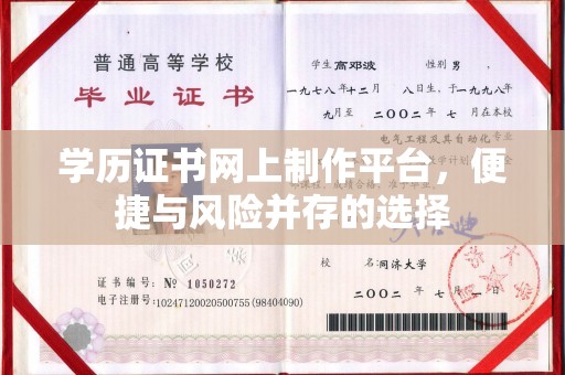 从化学历证书网上制作平台，便捷与风险并存的选择